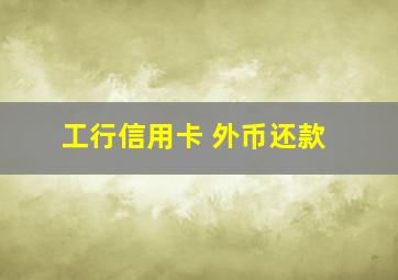 工行信用卡 外币还款